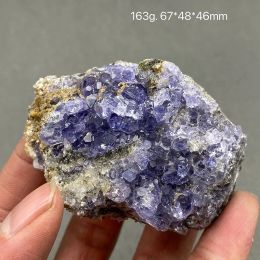 Colgantes Especímenes minerales de racimo de fluorita púrpura azul 100% natural Piedras y cristales a nivel de gema