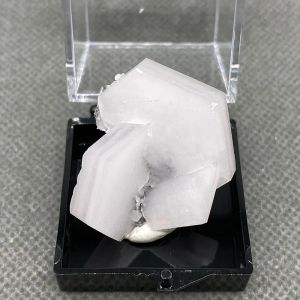 Pendentifs Calcite sandwich en forme de flocon 100% naturel avec effet de fluorescence, spécimen de pierre précieuse de quartz brut en cristal + boîte 35*35*35mm