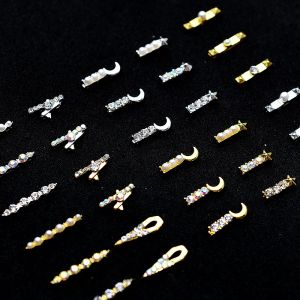 Pendantes 100 piezas de oro al por mayor de oro 3D CRISTAL SIMPLE CRISTAL JAPÓN Japón Nava de dianos Decoraciones de arte de uñas Decoraciones de uñas de bricolaje Suministros