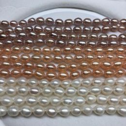 Pendentifs 120 cm de Long blanc Orange violet couleur collier de perles d'eau douce noué bijoux fantaisie véritables perles 7-8mm