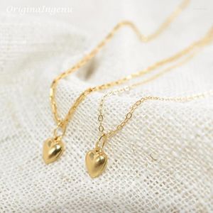 Hangers 14K Gold Filled Heart Shape Ketting Minimalisme Choker Boho Vrouwen Sieraden Collier Femme Kolye
