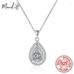 Pendants 1CT COUPE COUPE COURTIFICE MISSANITE CERTIFICE POUR FEMMES 5 MOMS POUR LURXE PENDANT S925 STERLING Silver Wedding Jewelry Gra