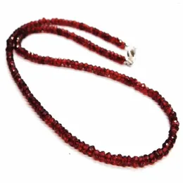 Pendentifs 2-4mm Naturel FACETED Ruby Garnet Gemstone Perles Collier Classique Souvenir Fantaisie Yoga Calmant Matière Noire Spiritualité Perlée