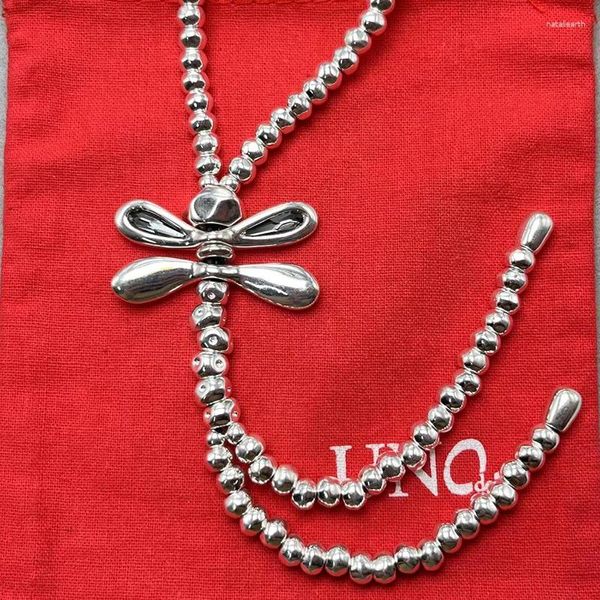 Pendentifs 2023 UNOde50 vente européenne et américaine de haute qualité collier libellule exquis bijoux romantiques pour femmes sac cadeau