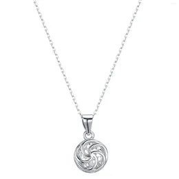 Pendentifs 2024 mode vente 925S argent Design Vortex fleur de prunier pendentif avec collier os haute qualité Niche collier pour femmes