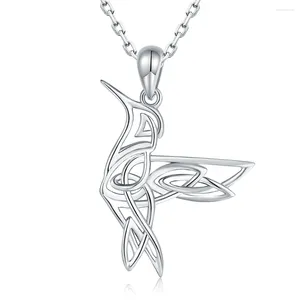 Pendentifs 925 argent Sterling mignon Animal colibri collier pendentif bijoux saint valentin cadeau pour femme femme petite amie maman fille