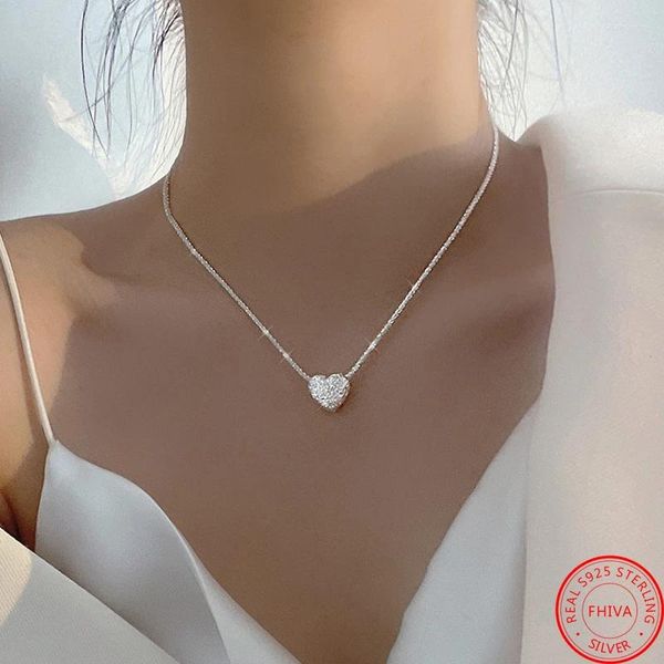 Pendentifs 925 en argent Sterling filles marteau motif amour collier Simple en forme de coeur pendentif femmes cadeau Boutique bijoux NK153