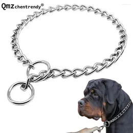 Pendants 9 mm Silver Pet Chain de 12-34 pouces Du Binsha Rombo Dog Link 316L Colliers de cols en acier inoxydable