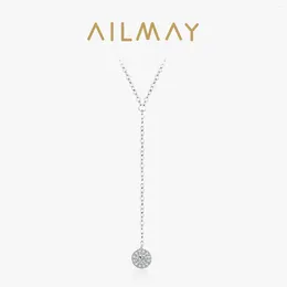 Pendants Ailmay 925 Collier pendentif en forme de Sterling Silver Y