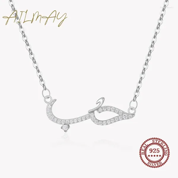 Colgantes Ailmay, collares con colgante de cocodrilo con diseño de línea de Plata de Ley 925 Simple para mujer, joyería de moda