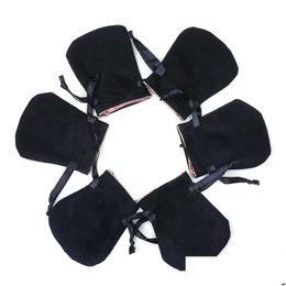 Hangers zwarte witte veetzakken passen in Europese pandora sieraden verpakking kralen charmes en armbanden kettingen mode hanger pouches d dh5vo