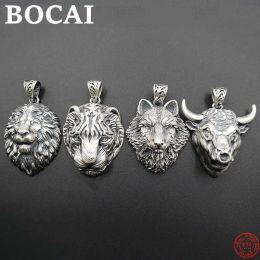 Pendants Bocai S999 SERVILS SIRGE PENDANTS POUR FEMMES MEN NOUVEAU LION LION CATLE WOLF TIGER TIGER