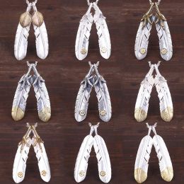 Pendentifs BOCAI gros plume oiseau solide S925 argent aigle griffe AllMatch pendentif à la mode pour hommes et femmes livraison gratuite sans collier