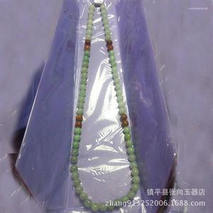 Pendentifs Birmanie Jadéite Trois Couleurs Perles Rondes Jade Collier Bracelet