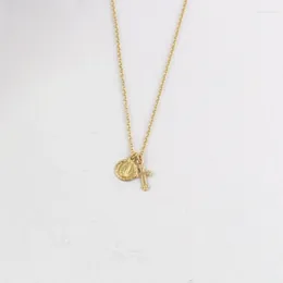 Pendentifs CANNER la vierge marie médaille croix réel 925 en argent Sterling collier pour femmes Bijoux charmant pendentif chaîne Bijoux collier