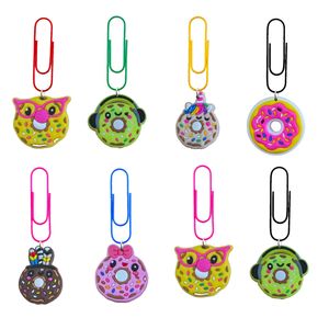 Pendants Cartoon Donuts Paper Clips Bk Bookmarks for Nurse Book Markers Office Bookmark Clamp Desk Accessories Stationery School Shape Otz1m
