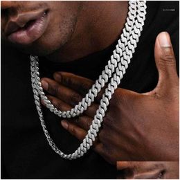 Hangers ketens Cubaanse linkketen voor mannen ijs uit Sier Gold Rapper kettingen fl Miami ketting bling diamant hiphop sieraden choker dholv