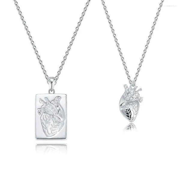 Colgantes china personalizar un collar colgante rectangular de pareja 925 plata esterlina