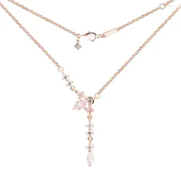 Pendants Christmas Sparkling Herbarium Cluster Drop Collier Mother Kids 925 Collier de bijoux en argent sterling pour femme Mode élégante