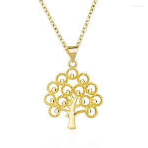 Pendentifs classique argent arbre pendentif collier pour femmes bijoux tour de cou chanceux argent 925 femme clavicule accessoires cadeau d'anniversaire
