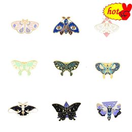 Pendants Creative Trendy Cartoon Butterfly mignon Mini Mini Dragonfly Huile Drop Broche Badge Pin Denim Sac Gift Men Femmes Fashion Jewe Dhf1v