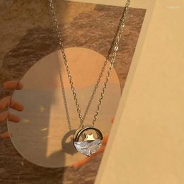 Pendants Fashion exquise 925 STERLING Silver Hollow Galaxy Collier Romantic Star Star Candarbone Chain Party Bijoux Accessoires