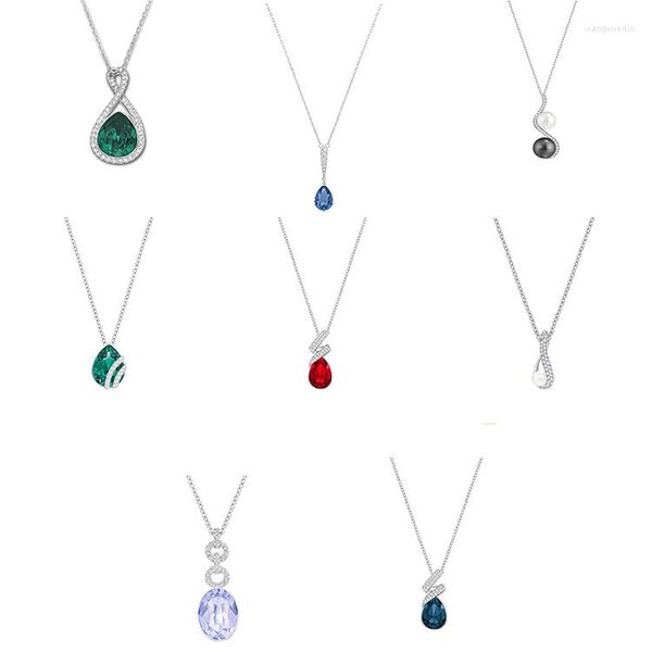 Colgantes FAHMI XL016 Joyería Simple Modern Play Trend Collar de perlas de diamantes clásico.
