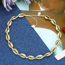 Hangers Fashion Sea Shell Necklace Cowrie Mitatie Pearl Natural Metal Metal Pedated Women's Handmade Jewelry Accessoire