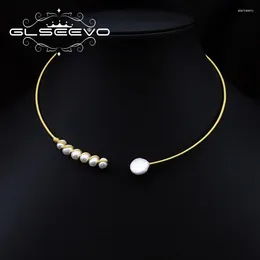 Pendentifs Glseevo naturel perle d'eau douce tour de cou mode 2024 fête d'anniversaire collier pour femmes Fine luxe cadeau bijoux GN0301