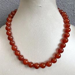 Pendants Grade A 12 mm Brésil Red Agate Collier Energy Natural Stone Bijoux Soins de santé Protection de pierre de pierre