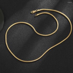 Hangers HOYON echte 18K ketting goud origineel zilver 925 ketting 2,3 mm 18/20 inch slang draak bot nek kraag voor mannen vrouwen fijne sieraden