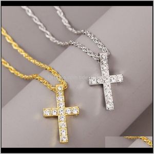 Pendentifs Bijoux Hip Hop Européen Et Américain Long Cross Mens Collier Alliage Hip-Hop Tendance Pendentif Bijoux Colliers Drop Delivery 2021 Acz