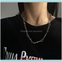 Hangers sierriemstijl doornen vorm sleutelbeen ketting ketting voor vrouwen sier kleur mode sieraden korte kettingen meisjes geschenk chokers dr