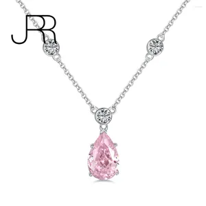 Pendants JRR 925 STERLING Silver Pear Coup 3CT Elegant Moisanite Diamonds Gemstone Wedd