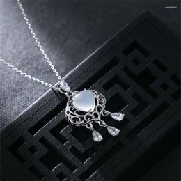 Pendants KOFSAC TRENDY 925 Colliers en argent sterling pour femmes classiques Ruiyi Long Life Lock Zircon Jewelry Bijoux Girl Girl Cadeaux