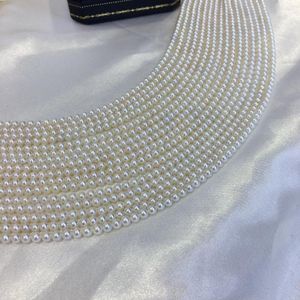 Pendentifs MADALENA SARARA 3.0-3.5mm perle d'eau douce brin femmes collier rond fort brillant bon lustre bijoux à bricoler soi-même faisant en gros