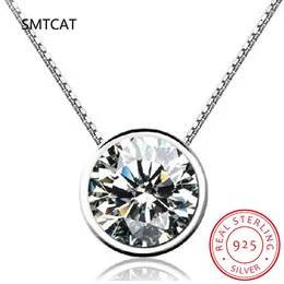 Pendentifs Moissanite collier pour femmes 0.5-2CT VVS brillant diamant Halo pendentif colliers cadeau d'anniversaire