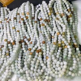 Pendentifs Myanmar collier de perles d'émeraude naturelle fausses perles de Jade jadéite avec certificat