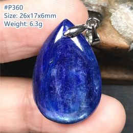 Colgantes Natural Blue Kyanite Crystal Posting for Women Lady Man Healing Love Luck Regalo Gato Stone Beads Silver Gemstone Jewelry Aaaaa