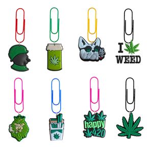 Pendants New Green Plants 12 Cartoon Paper Clips Book Markers for Office Nurse Day Supply Couper Bookmark Colorf Supplies Gifts Professeur OTD6Q