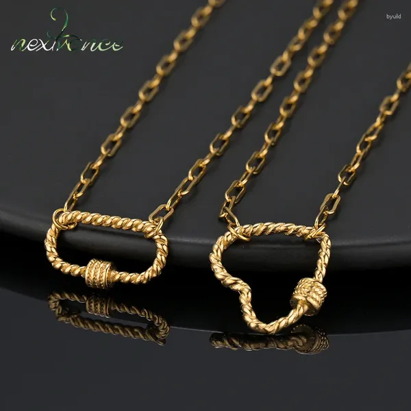 Pendants Nextvance Collier sportif en acier Hiphop Gold Couleur Handmade Chain Combination Pendentif For Women Birthday Jewelry Gift