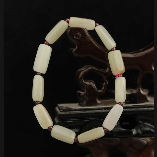 Pendentifs bracelet en perles de Jade hétian naturel de la vieille chine, bracelet g d3
