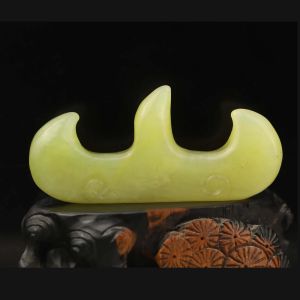 Hangers Oud China Natuurlijke Jade Handgesneden standbeeld pennenhouder schrijfborstelhouder #31 w