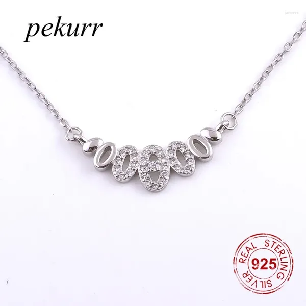 Pendentifs Pekurr 925 en argent Sterling perles rondes rideau de goutte d'eau colliers pour femmes bohème fête bijoux cadeaux