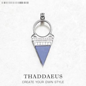 Pendants Pendant Pendant Lucky Blue Triangle Summer Brand Rebels Jewelry Europe 925 Sterling Silver Mysticism Gift for Women Men