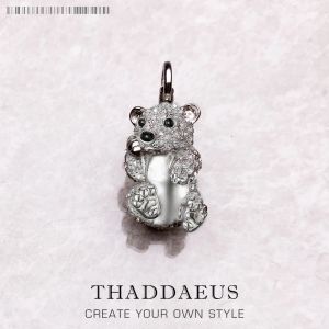 Pendants Pendant Pendant Polar Bear Summer Brand New Fine Jewelry Europe Mute Bijoux S925 Gift Silver Silver for Woman