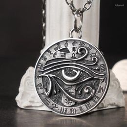 Hangers Farao's Treasure Sterling zilveren hanger voor oog van Horus ketting mannen fijne sieraden