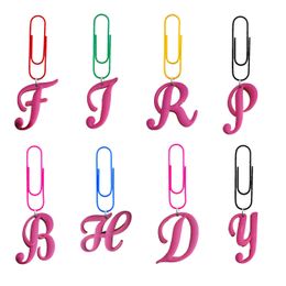 Hangers roze grote letters cartoon papier clips verpleegkundigen cadeaus colorf memo voor paginatie organiseren kantoor briefpapier schattige bladwijzers bk gi otse0