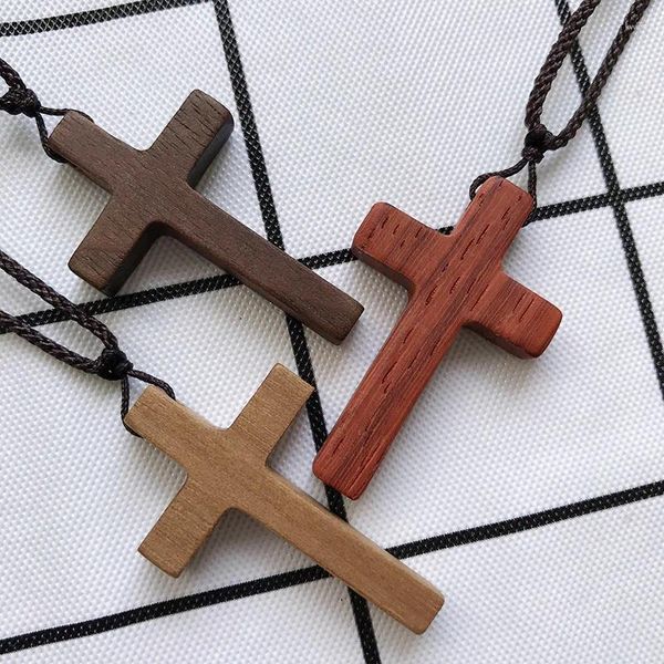 Pendants Précieux Collier pendentif en bois massif