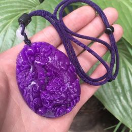 Pendentifs en pierre naturelle Pure Sugilite, afrique du sud, les affaires de Shuzulai sont en plein essor, pendentif élégant pour femme violette